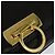 Borsa a Spalla Gancini in Pelle Marrone Oro Auth 133270 di Salvatore Ferragamo - vista 6
