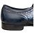 Scarpe in pelle blu brogue Prada - vista 8