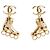 Chanel 2024 Boucles Clous LA Cruise Coco Rollerskates CC Earrings Studs in box Golden