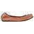 Runde Zehen Ballettflats von Lanvin aus braunem Leder Rot