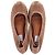 Runde Zehen Ballettflats von Lanvin aus braunem Leder Rot - Ansicht 3