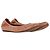 Runde Zehen Ballettflats von Lanvin aus braunem Leder Rot - Ansicht 4