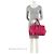 Saint Laurent Klassische Cabas Y Medium Tote aus Kalbsleder Pink - Ansicht 5