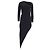 Vestido midi bodycon asimétrico en viscosa negra de Alexander Wang