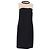 Akris Punto Farbblockiertes Mini Shift-Kleid aus schwarzer und beiger Wolle