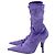 Stivali a metà polpaccio in velluto viola Balenciaga Knife Sock - vista 4