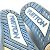 Sneakers basse in pelle blu da uomo Louis Vuitton Bianco - vista 16
