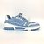 Sneakers basse in pelle blu da uomo Louis Vuitton Bianco - vista 7