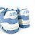 Sneakers basse in pelle blu da uomo Louis Vuitton Bianco - vista 8
