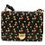 Prada Borsa a Spalla in Pelle Nera e Oro Auth 134572V Nero D'oro - vista 13