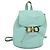Zaino in pelle Salvatore Ferragamo blu turchese oro Auth bs27971