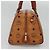 Sac Boston MCM Logogram Vicetos en cuir PVC marron et or Auth am8857 Doré - vue 4
