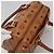 Sac Boston MCM Logogram Vicetos en cuir PVC marron et or Auth am8857 Doré - vue 6
