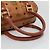 Sac Boston MCM Logogram Vicetos en cuir PVC marron et or Auth am8857 Doré - vue 7