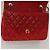 CHANEL Borsa a Spalla Matelassé in Pelle di Agnello Rossa Oro CC Auth 136059 Rosso D'oro - vista 18