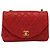 CHANEL Borsa a Spalla Matelassé in Pelle di Agnello Rossa Oro CC Auth 136059 Rosso D'oro - vista 2
