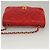 CHANEL Borsa a Spalla Matelassé in Pelle di Agnello Rossa Oro CC Auth 136059 Rosso D'oro - vista 7