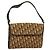 Christian Dior Trotter Canvas Shoulder Bag Brown Gold Auth 135940 Golden