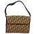 Christian Dior Trotter Canvas Shoulder Bag Brown Gold Auth 135940 Golden - view 2
