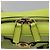 Bolso de Hombro de Cuero VERSACE Verde Lima Oro Auth am8884 Dorado - vista 17