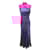 Autre Marque Alejandra Alonso Rojas Dark Fuchsia Ruched Silk Cocktail Dress Pink  ref.2414820