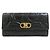 Cartera larga de cuero Gancini Salvatore Ferragamo Negro