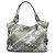 Borsa a spalla in pelle grigia metallica da uomo Burberry Metallico