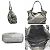 Borsa a spalla in pelle grigia metallica da uomo Burberry Metallico - vista 2