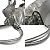 Borsa a spalla in pelle grigia metallica da uomo Burberry Metallico - vista 3