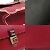 Borsa a Spalla Mini Canai di Fendi Rosso - vista 3