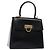 Borsa a mano Gancini in pelle nera e oro Salvatore Ferragamo Auth yk19008 Nero D'oro