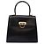 Borsa a mano Gancini in pelle nera e oro Salvatore Ferragamo Auth yk19008 Nero D'oro - vista 13