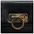 Borsa a mano Gancini in pelle nera e oro Salvatore Ferragamo Auth yk19008 Nero D'oro - vista 18