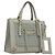 BALENCIAGA Hand Bag Leather 2way Gray Gold Auth bs28318
