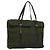 PRADA Tote Bag aus Nylon Khaki Silber authentisch bs27300