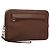 GUCCI Clutch in pelle marrone argento 337083 Auth sw1217