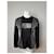 Vintage Fendi Polyester gestreifter Pullover M Schwarz  - Ansicht 13