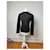 Vintage Fendi Polyester gestreifter Pullover M Schwarz  - Ansicht 14