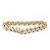 Autre Marque Bracciale Tennis con Diamanti Placcato Oro D'oro - vista 3