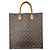 Borsa Tote Sac Plat Monogram Louis Vuitton Marrone