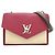 Borsa a Spalla My Lock Me BB di Louis Vuitton Crudo Bordò