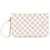Louis Vuitton White Damier Azur Neverfull Pouch MM Cloth  ref.2417313
