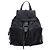 Zaino in nylon nero e pelle Gucci