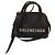 Borsa a tracolla in pelle con logo Balenciaga Ville Top Handle XXS – Nero e bianco