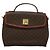Céline Borsa a mano in tela Macadam CELINE in pelle PVC marrone oro Auth ep10012 D'oro - vista 13