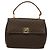 Céline Borsa a mano in tela Macadam CELINE in pelle PVC marrone oro Auth 136069 D'oro - vista 13