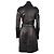 Jitrois Schwarzer Leder-Trenchcoat - Ansicht 4