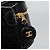 CHANEL Pochette Vanity Pelle verniciata Nera Oro CC Auth 136084 Nero D'oro - vista 7