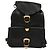 Zaino in pelle nera e oro Gianni Versace Auth am8724 Nero D'oro - vista 13