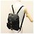 Zaino in pelle nera e oro Gianni Versace Auth am8724 Nero D'oro - vista 25